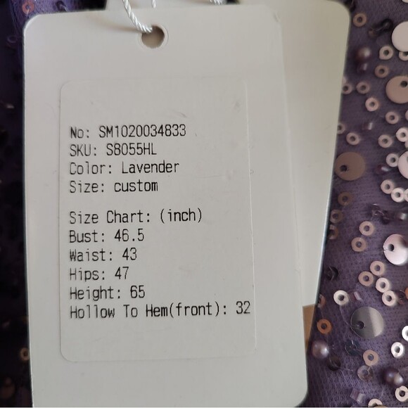 Stacees Lavender Sequin Dress size XXL *check tag measurements in last Photo - Picture 9 of 9